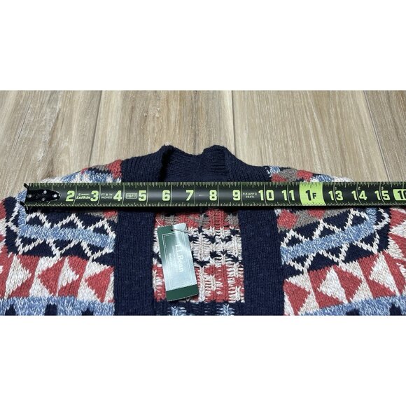 NWT LL Bean Cotton Ragg Open Cardigan Sweater - Women Size Large Petite - Picture 13 of 16